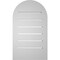 Ekena Millwork Round Top Surface Mount PVC Gable Vent: Functional, w/ 2"W x 2"P Brickmould Sill Frame, 14"W x 24"H GVPRT14X2403SF - alternate 2